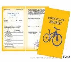 BIZ054 Bizonyitvány-Kerékpár vezetői engedély