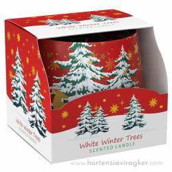 SAS8039 Poharas illatgyertya 100g-White winter trees